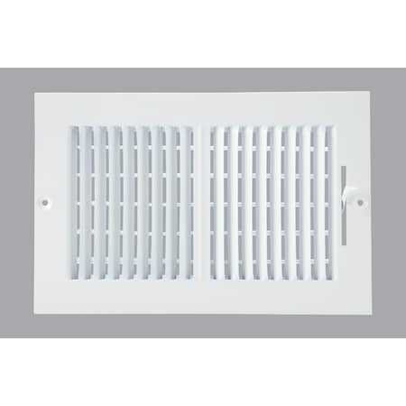 Home Impressions White Steel 7.76 In. Wall Register 2SW1006WH-B
